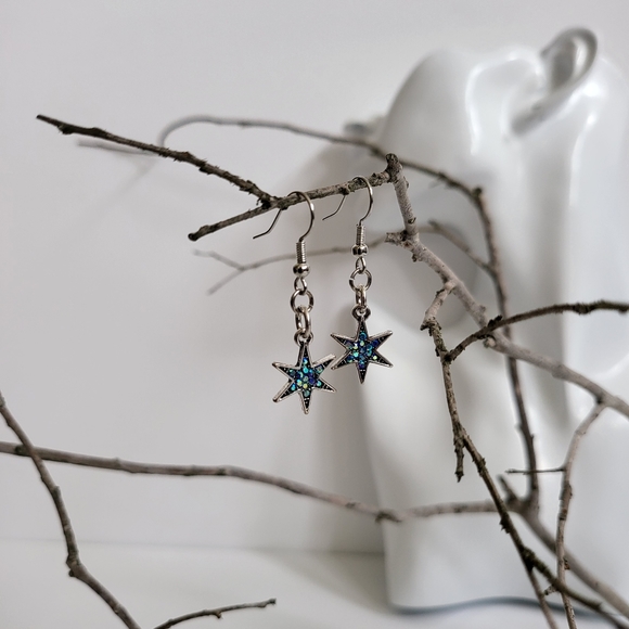 Handcrafted Star Pierced Earrings - Picture 1 of 11